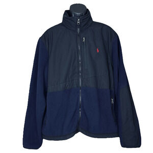 Polo Ralph Lauren Zip-Up Polartec Denali Fleece Jacket Mens XL Black Vintage Y2K